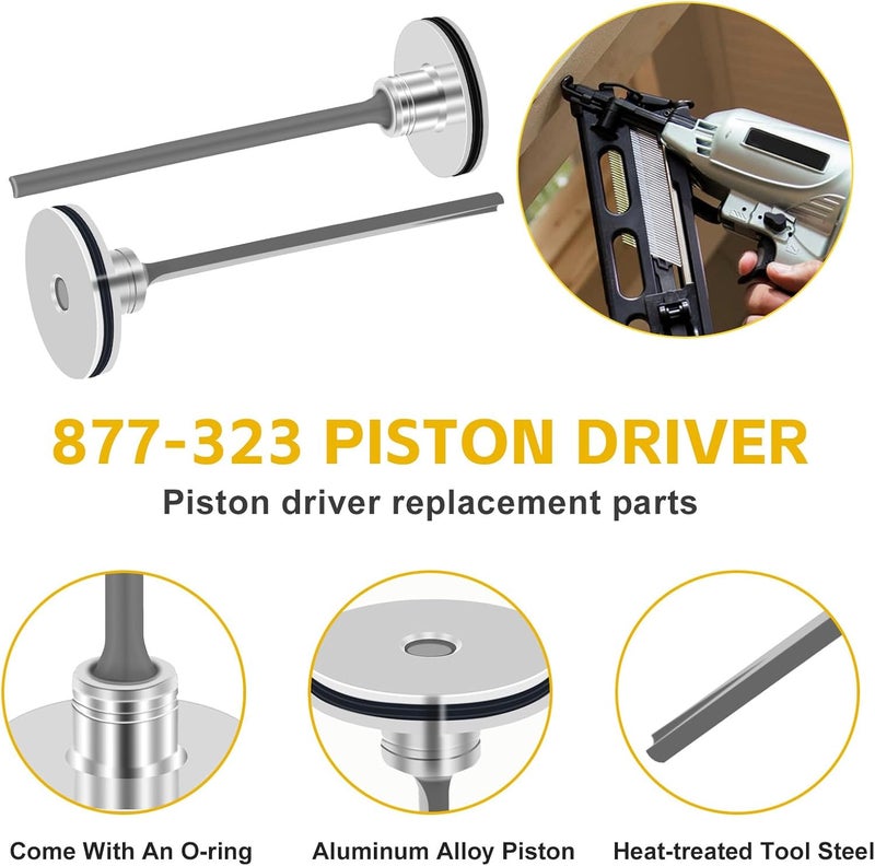 HLTIT 3 PER PACK 877-323 Aftermarket Piston Driver for Hitachi NR83A + A2 - Replacement SP 885-915 - Image 3